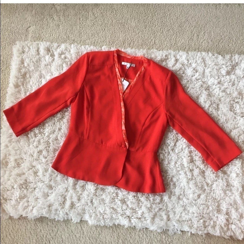 NWT Cabi Fall Jacket Orange Sz 4 Fully Lined